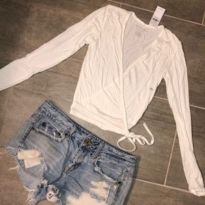 American Eagle Soft and Sexy wrap-tie shirt